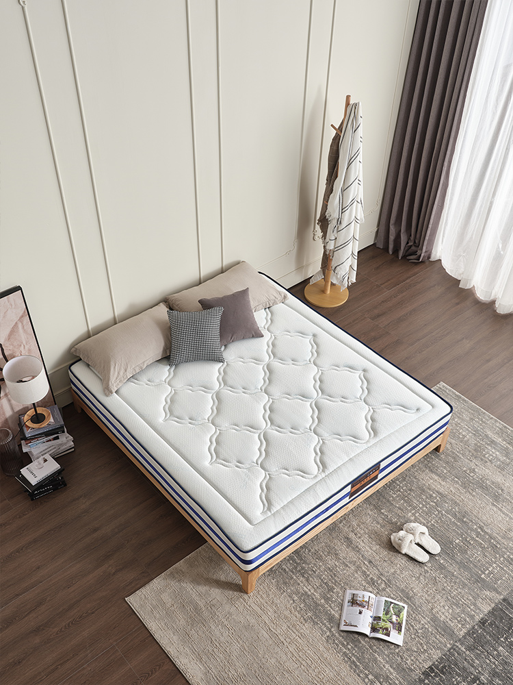 弗朗蒂莎-梦系列 蓝圆圈冰丝床垫 清新冰爽 环保睡眠 卧室偏硬床垫 #T80蓝圆圈冰丝床垫#