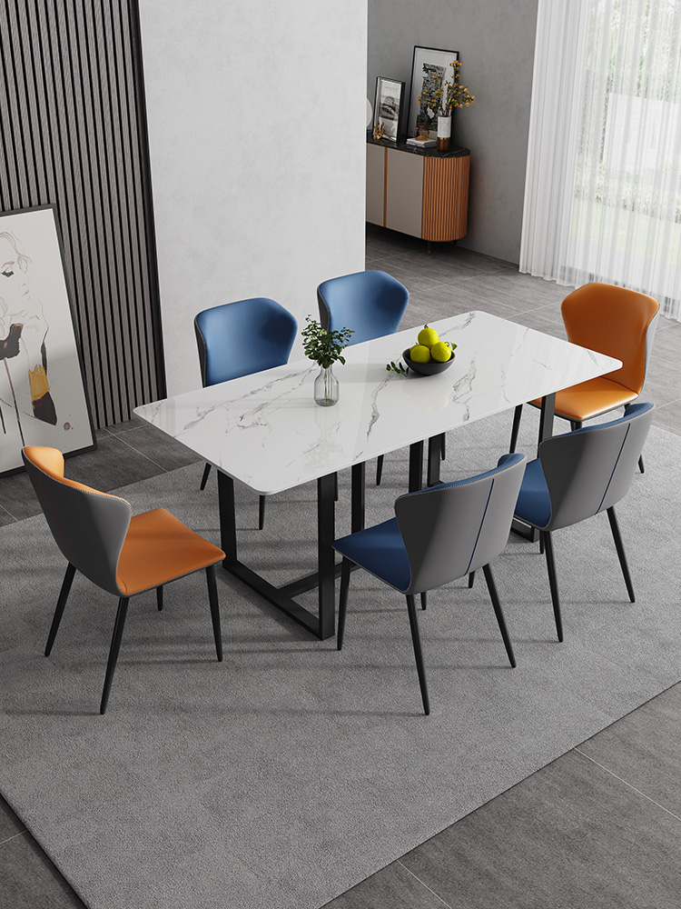 弗朗蒂莎 意式简约 长方形餐桌 岩板 绿色环保材质 结实稳固 #N48#