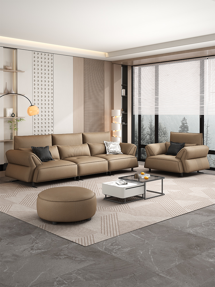 弗莱美 现代极简 沙发 休闲 高级实木框架 亲肤柔软 科技布 #Q30#