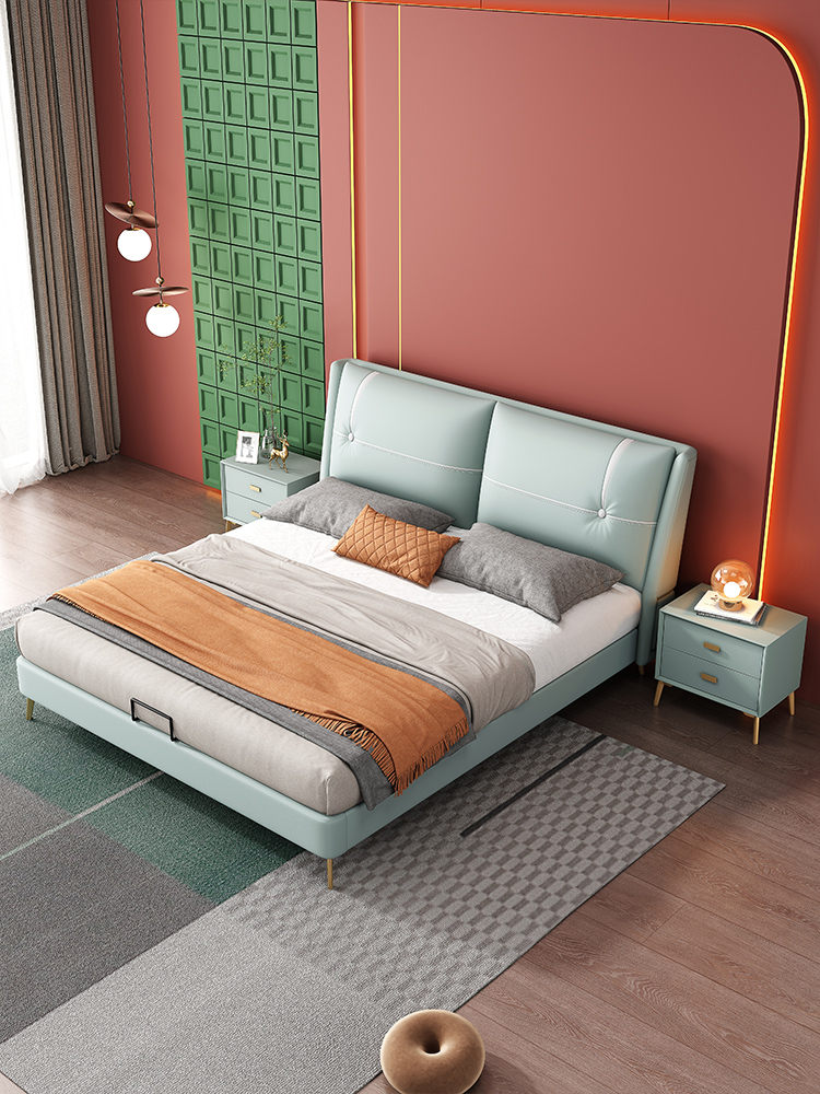 弗朗蒂莎-梦系列 轻奢 仿真皮床 睡姿奢华 卧室的舒适体验#301#