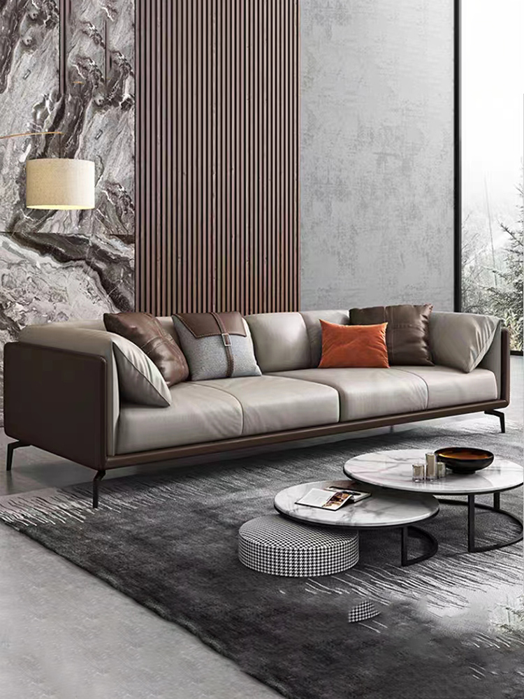 沐露梳风 现代时尚 沙发 客厅 实木框架 简约 直排沙发#YY-B17#