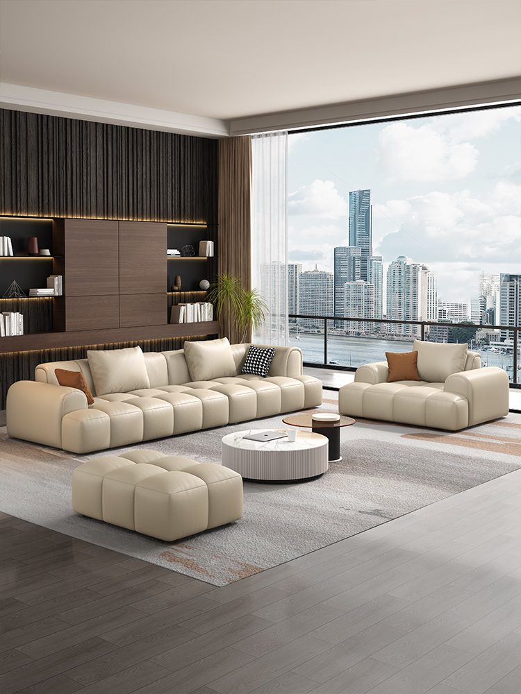 弗莱美 意式休闲 沙发 舒适时尚 客厅 皮艺沙发 #M35#