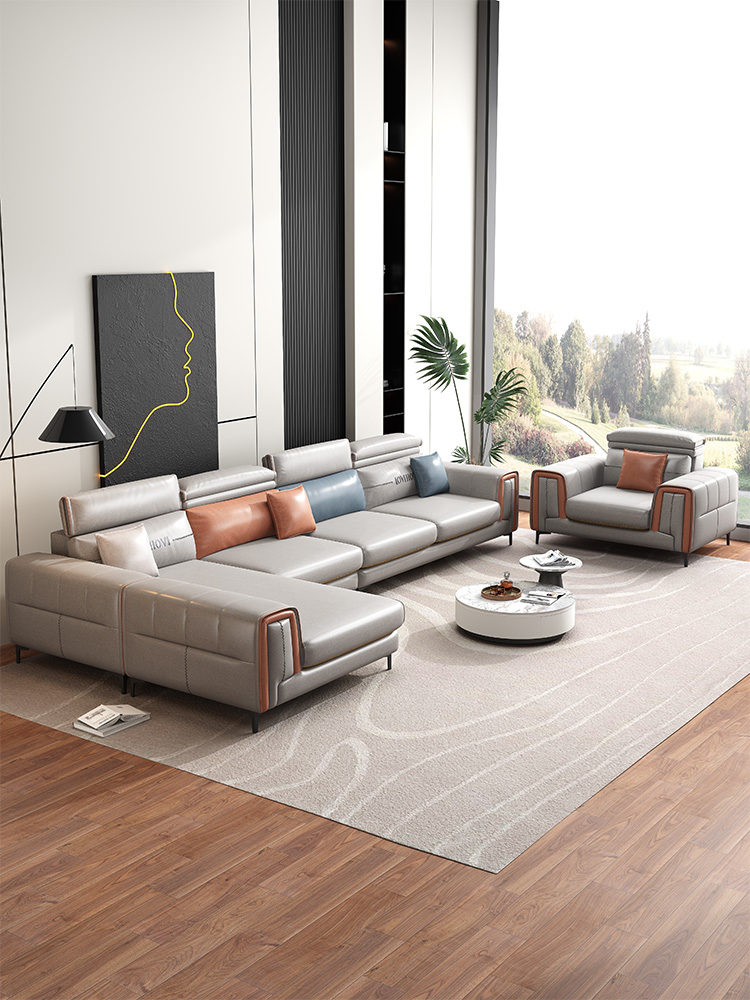 弗莱美 简约现代 科技布沙发 客厅 家用 进口材质 优选品质 布艺沙发#2338-5#