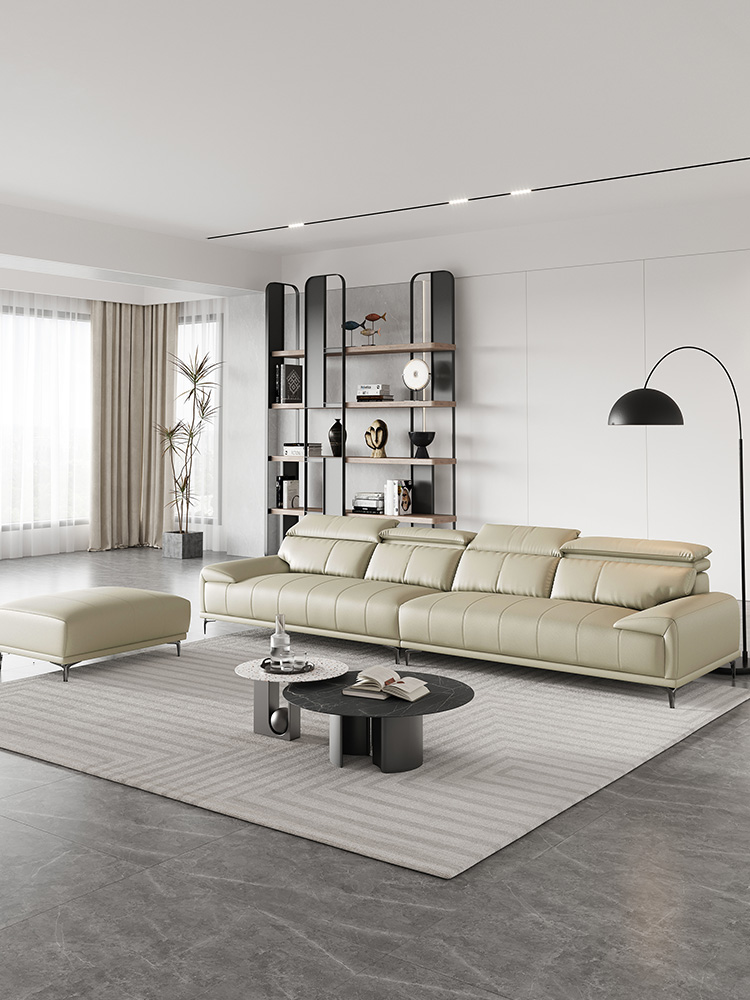 沐露梳风 现代简约 直排沙发 多人沙发 客厅 进口实木框架 #CC012#