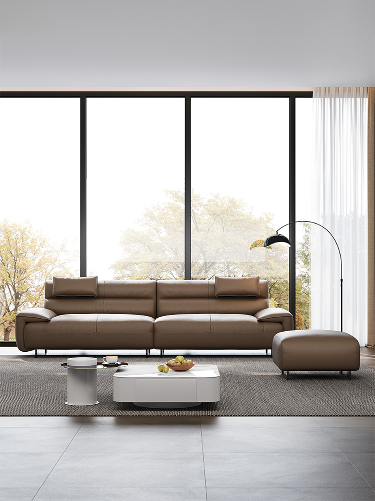 沐露梳风 现代简约 沙发 防锈锰钢弹簧 客厅家用 直排沙发#P06沙发#